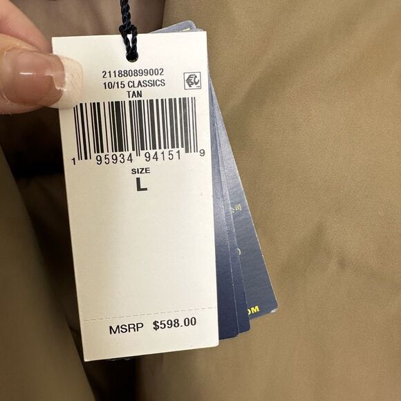 Polo Ralph Lauren $598 Women's Water-Repellent Belted Down Jacket Tan Large NWT - Picture 7 of 8